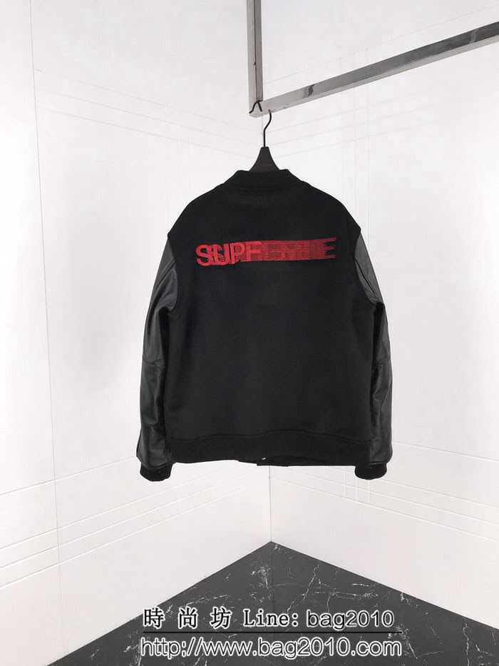 SUPREME 18FW 獨家首發 第一周新品 黑色羊毛+牛皮男款外套 ydi1329